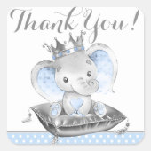 Boy Olifant Prince Baby shower Stickers (Voorkant)
