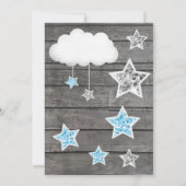 Boy Olifanten Baby shower Invitation rustieke moo Kaart (Achterkant)