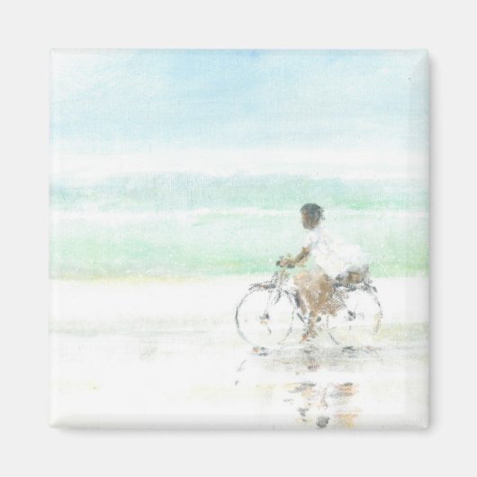 Boy on Bicycle Magneet (Voorkant)