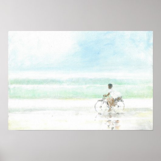 Boy on Bicycle Poster (Voorkant)