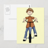 Boy On Bike Briefkaart (Voorkant / Achterkant)