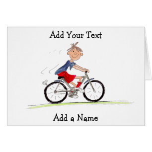 Boy On Bike Illustration