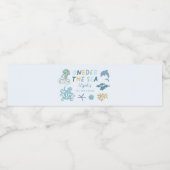 Boy ONEder Het Zee Verjaardagsfeest Waterfles Etiket (Enkel label)