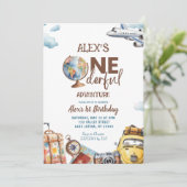 Boy Oneferdul Avontuur 1e verjaardag Kaart (Staand voorkant)