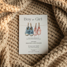 Boy or Girl Gender Reveal Invitation