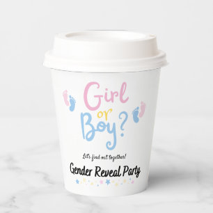 Boy or Girl? Gender Reveal Papieren Bekers