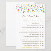 Boy or Girl Old Wives Tale Baby Shower with Answer (Voorkant / Achterkant)