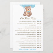 Boy or Girl Old Wives Tale Baby Shower with Answer (Voorkant / Achterkant)