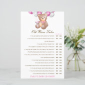 Boy or Girl Old Wives Tale Baby Shower with Answer (Staand voorkant)