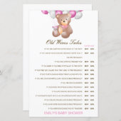 Boy or Girl Old Wives Tale Baby Shower with Answer (Voorkant / Achterkant)