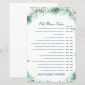 Boy or Girl Old Wives Tale Baby Shower with Answer (Voorkant / Achterkant)