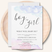 Boy Or Girl Pink And Blue Gender Reveal  Kaart