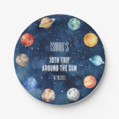 Boy Outer Space 10e reis rond de verjaardag van de Papieren Bordje (Voorkant)