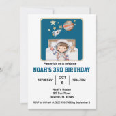 Boy & Outer Space, Schattigee eenvoudige Waterverf Kaart (Voorkant)