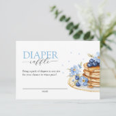 Boy Pancake Baby Brunch Luier Raffle Baby shower Informatiekaartje (Staand voorkant)