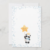 Boy Panda Barly Wait Baby shower Kaart (Achterkant)