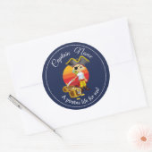 Boy Party Pirate Classic Ronde Sticker (Envelop)