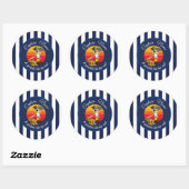 Boy Party Pirate Classic Ronde Sticker (Vel)