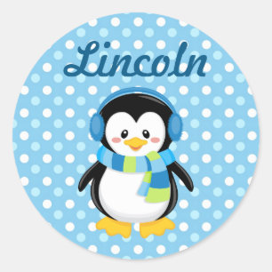Boy Penguin Gepersonaliseerde Sticker