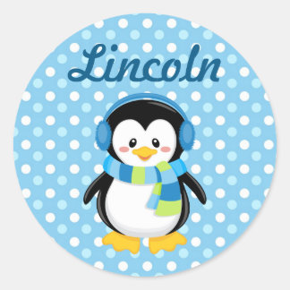 Boy Penguin Gepersonaliseerde Sticker