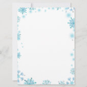 Boy Penguin Winter Snowflake Baby shower Invite Kaart (Achterkant)