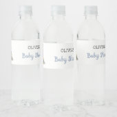 Boy Peter Het Konijnenblauw Baby shower Waterfles Etiket (Flessen)
