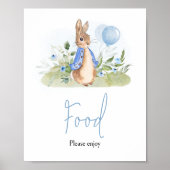 Boy Peter Konijn Baby shower Eten Poster (Voorkant)
