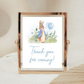 Boy Peter Rabbit Baby shower Bedankt voor je komst Poster