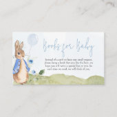 Boy Peter Rabbit Baby shower Boeken voor Baby Informatiekaartje (Voorkant)