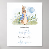 Boy Peter Rabbit Baby shower Envelope Poster (Voorkant)