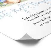 Boy Peter Rabbit Baby shower Late Night Luiers Poster (Hoek)