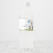 Boy Peter Rabbit Baby shower Waterfles Etiket (Voorkant)