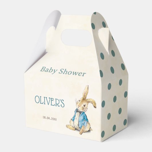 Boy Peter The Rabbit  Baby shower Bedankdoosjes (Voorkant Zijde)