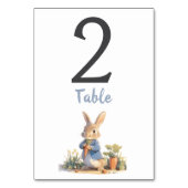 Boy Peter The Rabbit Classic Blue Baby shower Kaart (Achterkant)