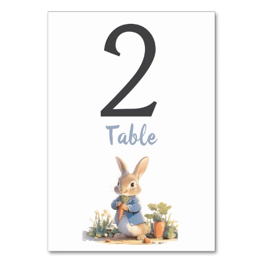 Boy Peter The Rabbit Classic Blue Baby shower Kaart (Voorkant)