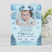 Boy Photo Winter Wonderland voor Jongen Kaart (Staand voorkant)