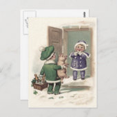 Boy Pig Champagne Shamrock Dedoor Briefkaart (Voorkant / Achterkant)