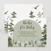 Boy Pine Tree Forest Baby shower Boeken voor Baby Briefkaart (Voorkant / Achterkant)