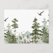 Boy Pine Tree Forest Baby shower Boeken voor Baby Briefkaart (Achterkant)