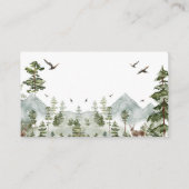 Boy Pine Tree Forest Baby shower Luier Raffle Informatiekaartje (Achterkant)