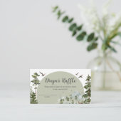Boy Pine Tree Forest Baby shower Luier Raffle Informatiekaartje (Staand voorkant)