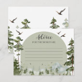 Boy Pine Tree Forest Mountain advies voor mama Informatiekaartje (Voorkant / Achterkant)