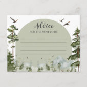 Boy Pine Tree Forest Mountain advies voor mama Informatiekaartje (Voorkant)