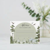 Boy Pine Tree Forest Mountain advies voor mama Informatiekaartje (Staand voorkant)