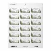 Boy Pine Tree Forest Mountain Baby shower Adres Etiket (Full Sheet)