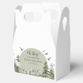Boy Pine Tree Forest Mountain Baby shower Bedankdoosjes (Geopend)