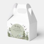 Boy Pine Tree Forest Mountain Baby shower Bedankdoosjes (Voorkant Zijde)