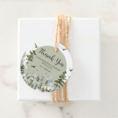Boy Pine Tree Forest Mountain Baby shower Bedankjes Labels (In situ)