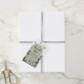 Boy Pine Tree Forest Mountain Baby shower Cadeaulabel (Met Touw)