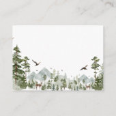 Boy Pine Tree Forest Mountain Baby shower Details Informatiekaartje (Achterkant)